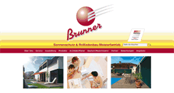 Desktop Screenshot of brunner-sonnenschutz.com